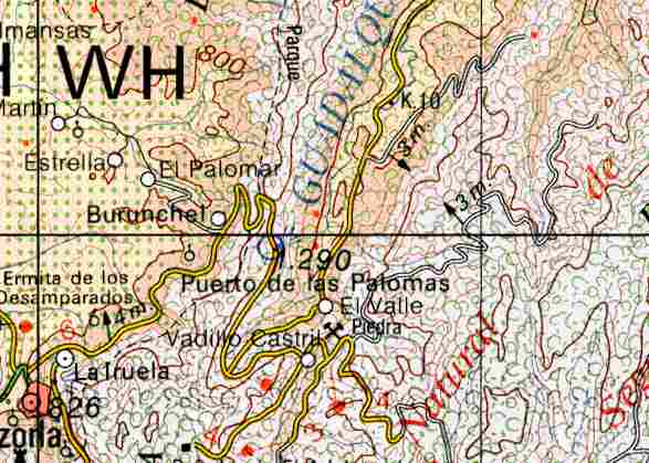 Mapa Cazorla 1:250000