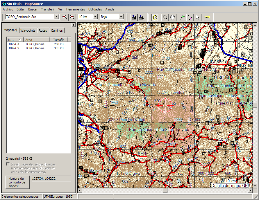 Sierra nevada 2 mapas